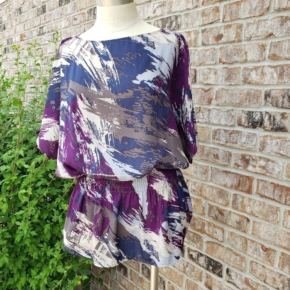 Calvin Klein Abstract Print Wide Sleeves Top M